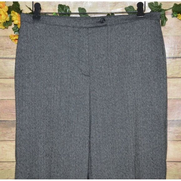 JM Collection Petite Gray Straight Leg Trousers Pants Size 10 10P Career Office - Picture 2 of 6